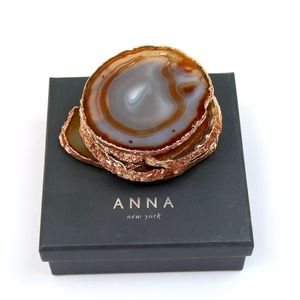 ANNA by RabLabs' handmade Agate Coaster Set (4)